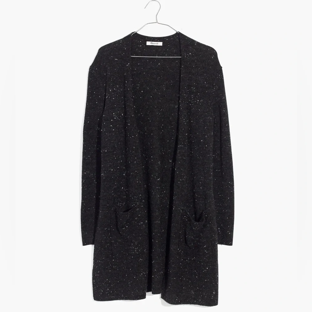 Madewell Donegal Kent Cardigan Sweater in Coziest Yarn wool slouchy speckled M - Picture 2 of 14